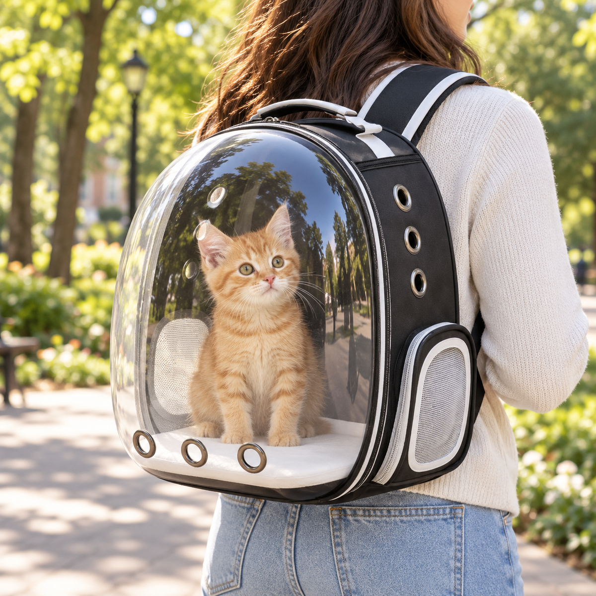 Mochila Bolso Transparente Mascota