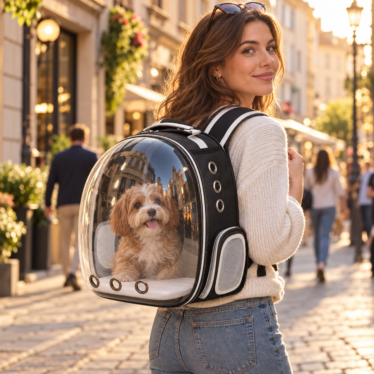 Mochila Bolso Transparente Mascota